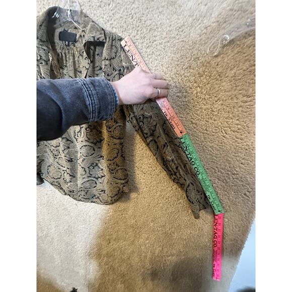 Nili Lotan Colleen Paisley Silk Popover Blouse Top Sz XS Seen On TV Uncoupled - Picture 16 of 16